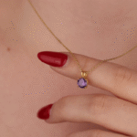 Round Amethyst Gemstone Pendant - Image 5