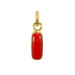 Oval Shape Coral Gemstone Pendant