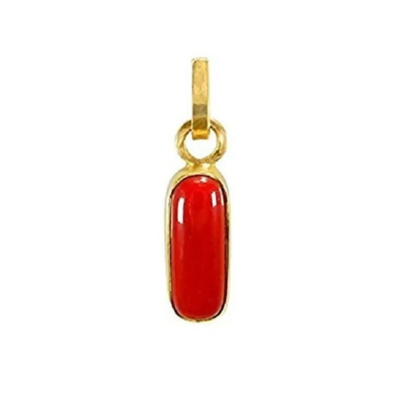 4-49.jpg Oval Shape Coral Gemstone Pendant - Image 1