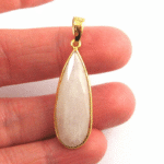 Moonstone Gemstone Oval Pendant - Image 5