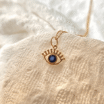 Natural Blue Sapphire Evil Eye Pendant - Image 5