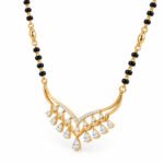 18K Gold Wings Lab-Grown Diamond Mangalsutra with 3.60 Carat Diamonds