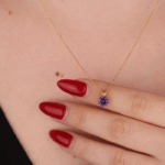 Round Amethyst Gemstone Pendant - Image 6
