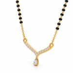 18K Gold Chevron Lab-Grown Diamond Mangalsutra - Image 2