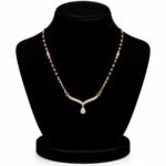 18K Gold Chevron Lab-Grown Diamond Mangalsutra - Image 5