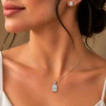 925 Sterling Silver Cushion Cut Solitaire Moissanite Pendant for Women - Image 4