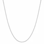 925 Sterling Silver Hallmarked Box Chain for Women and Men on White Background