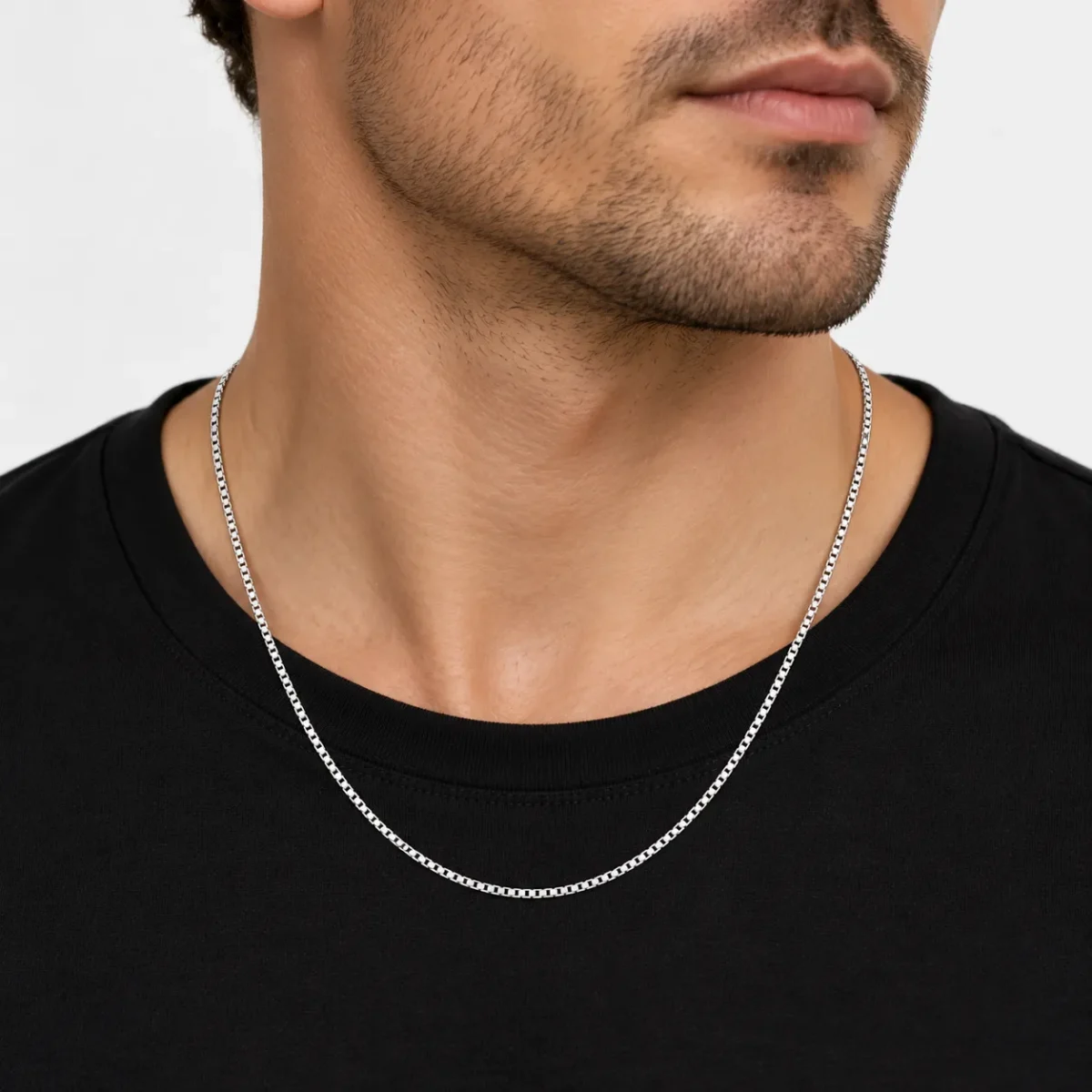 925 Sterling Silver Hallmarked Box Link Chain for Women & Men - Image 4