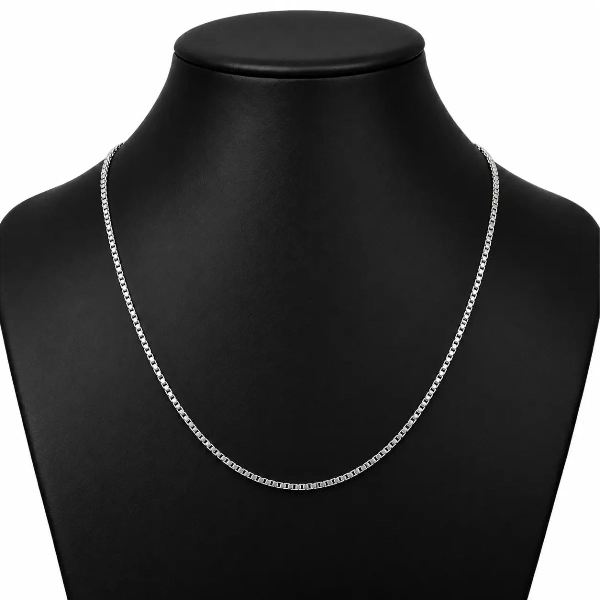 925 Sterling Silver Hallmarked Box Link Chain for Women & Men - Image 5