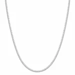 925 Sterling Silver Hallmarked Flat Curb Chain for Women and Men on White Background
