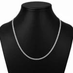 925 Sterling Silver Hallmarked Flat Curb Chain for Women & Men - Image 5