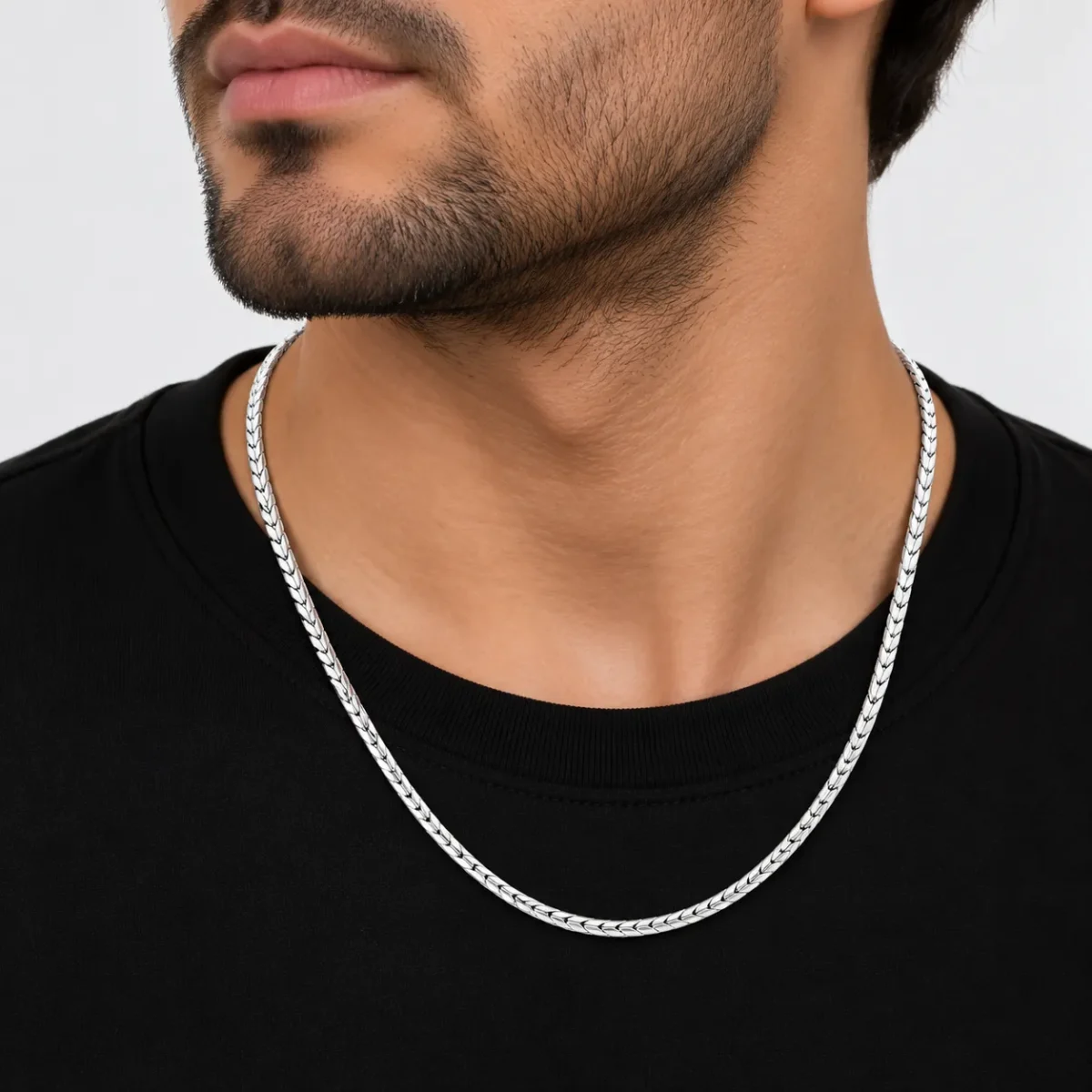 925 Sterling Silver Hallmarked Flat Curb Chain for Women & Men - Image 4