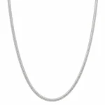 925 Sterling Silver Hallmarked Herringbone Chain for Women and Men on White Background