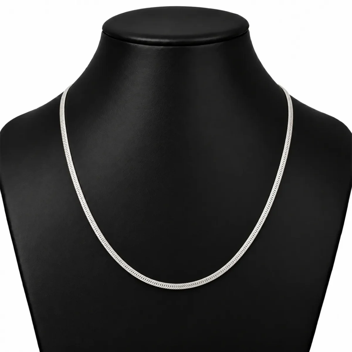 925 Sterling Silver Hallmarked Herringbone Chain for Women & Men - Image 5