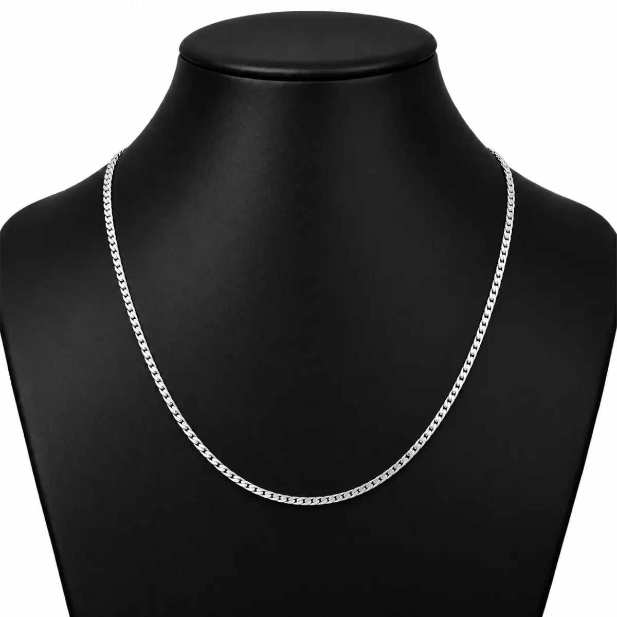925 Sterling Silver Hallmarked Slim Box Link Chain for Women & Men - Image 5