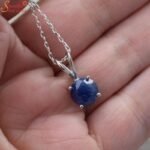 Natural Blue Sapphire Pendant, Neelam Gemstone Pendant