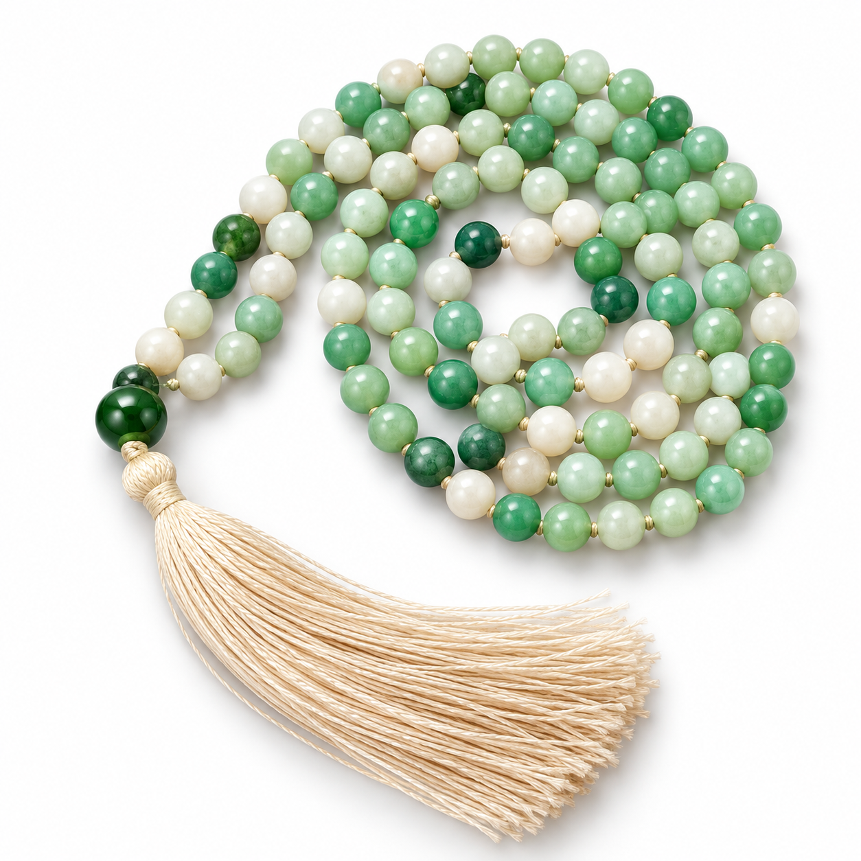 Natural Crystal Mala collection featuring colourful gemstone bead malas for meditation, spiritual practices and everyday jewellery at Pure Gems World.