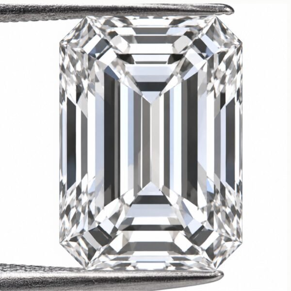 IGI certified emerald cut loose CVD lab grown diamond