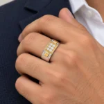: Fusion Lab Grown Diamond Ring for Men on Model Hand