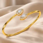18K Gold Twin Marquise Halo Lab Grown Diamond Bracelet for Women - Image 3