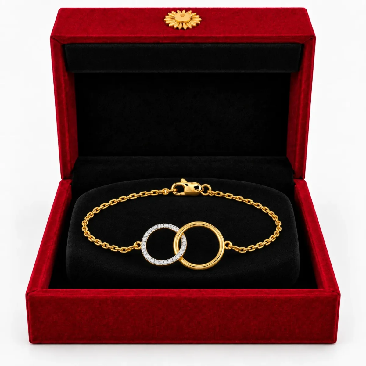 18K Gold Eternal Orbit Lab-Grown Diamond Tennis Bracelet for Women