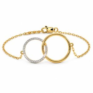 18K Gold Eternal Orbit Lab-Grown Diamond Tennis Bracelet for Women