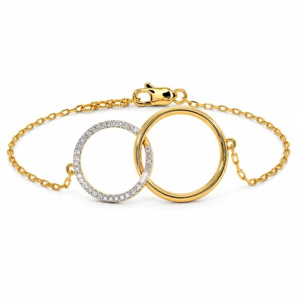 18K Gold Eternal Orbit Lab-Grown Diamond Tennis Bracelet for Women