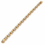 18K Gold Floral Lab Grown Diamond Tennis Bracelet for Women