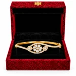 18K Gold Pear Floral Lab Grown Diamond Bracelet for Women - Image 4