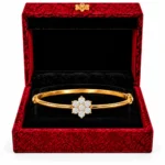 18K Gold Six Petal Floral Lab Grown Diamond Bracelet for Women - Image 4