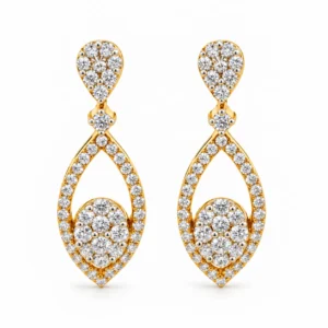 1.92 Carat Marquise Shape Lab Grown Diamond Earrings for Women