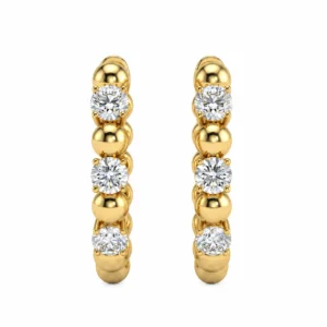 0.12 Carat Lab Grown Diamond Huggie Hoop Earrings for Women