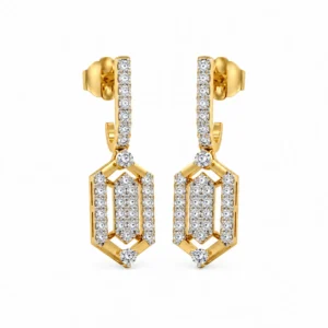 1.30 Carat Hexagon Lab Grown Diamond Earrings for Women