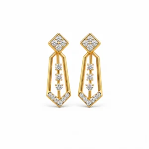 0.50 Carat Geometric Lab Grown Diamond Earrings for Women