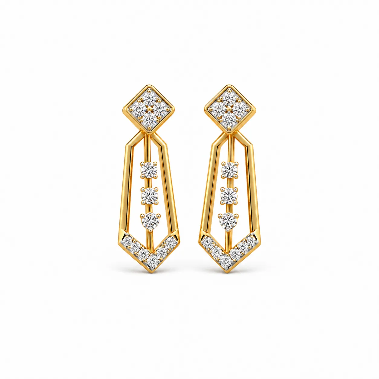 0.50 Carat Geometric Lab Grown Diamond Earrings 0.50 Carat Geometric Lab Grown Diamond Earrings for Women