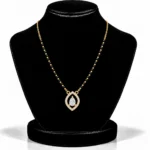 18K Gold Pear Solitaire Lab Grown Diamond Mangalsutra - Image 5