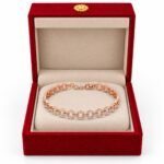 18K Gold Interlocking Lab Grown Diamond Tennis Bracelet for Women