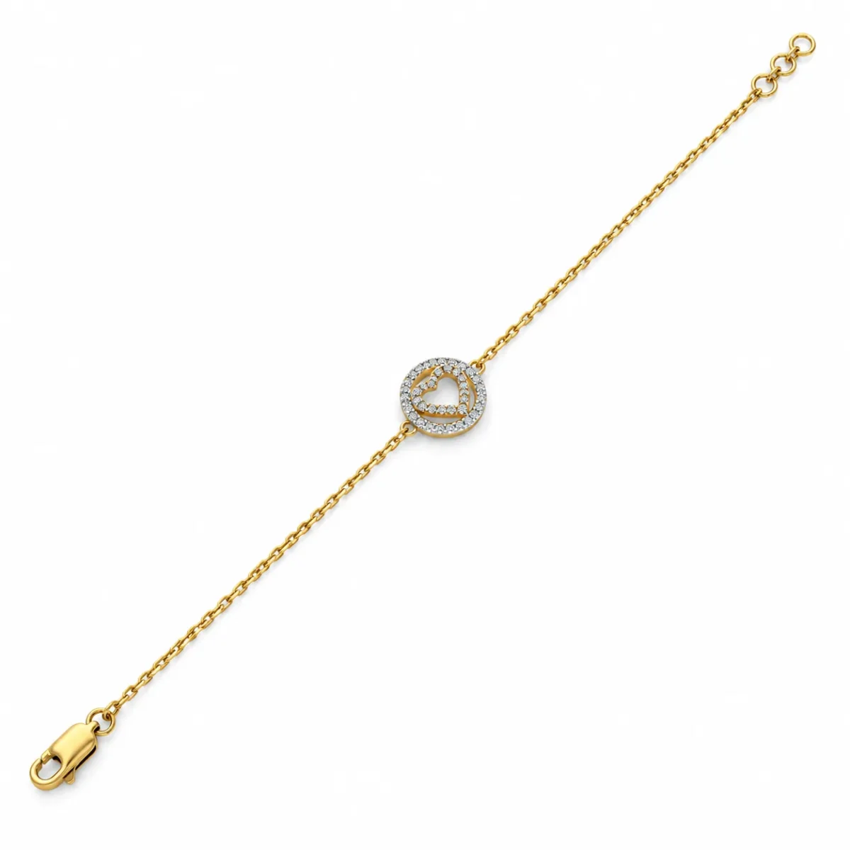 18K Gold Eternal Love Lab-Grown Diamond Tennis Bracelet for Women - Image 2
