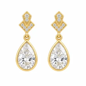 1.42 Carat Oval Cut Lab Grown Diamond Earrings for Women