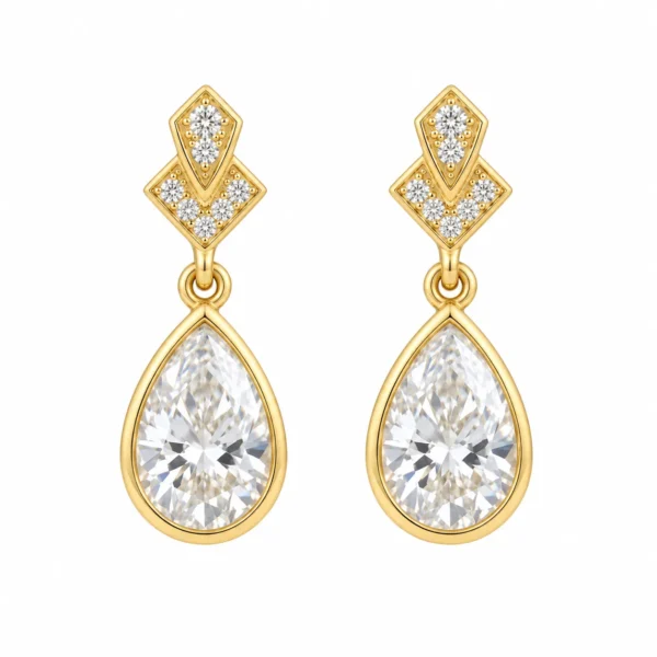 1.42 Carat Oval Cut Lab Grown Diamond Earrings for Women