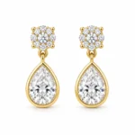 3 Carat Pear Shape Lab Grown Diamond Earrings for Women