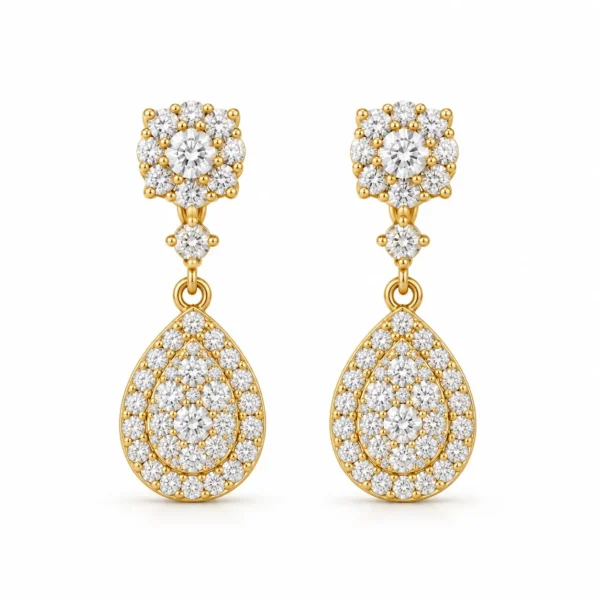 2.26 Carat Lab Grown Diamond Dangle Earrings for Women