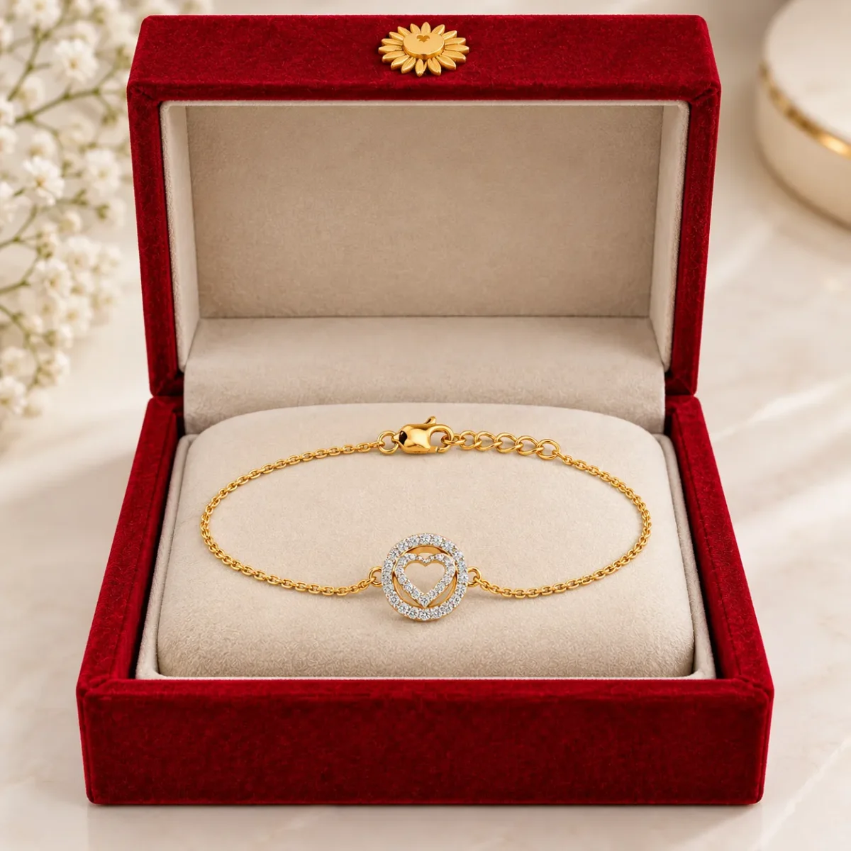 18K Gold Eternal Love Lab-Grown Diamond Tennis Bracelet for Women - Image 4