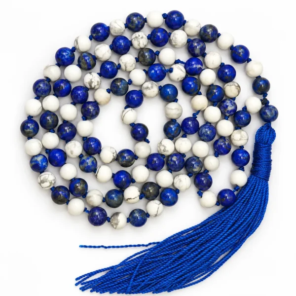 Lapis Lazuli & Howlite Mala with GTI Certificate