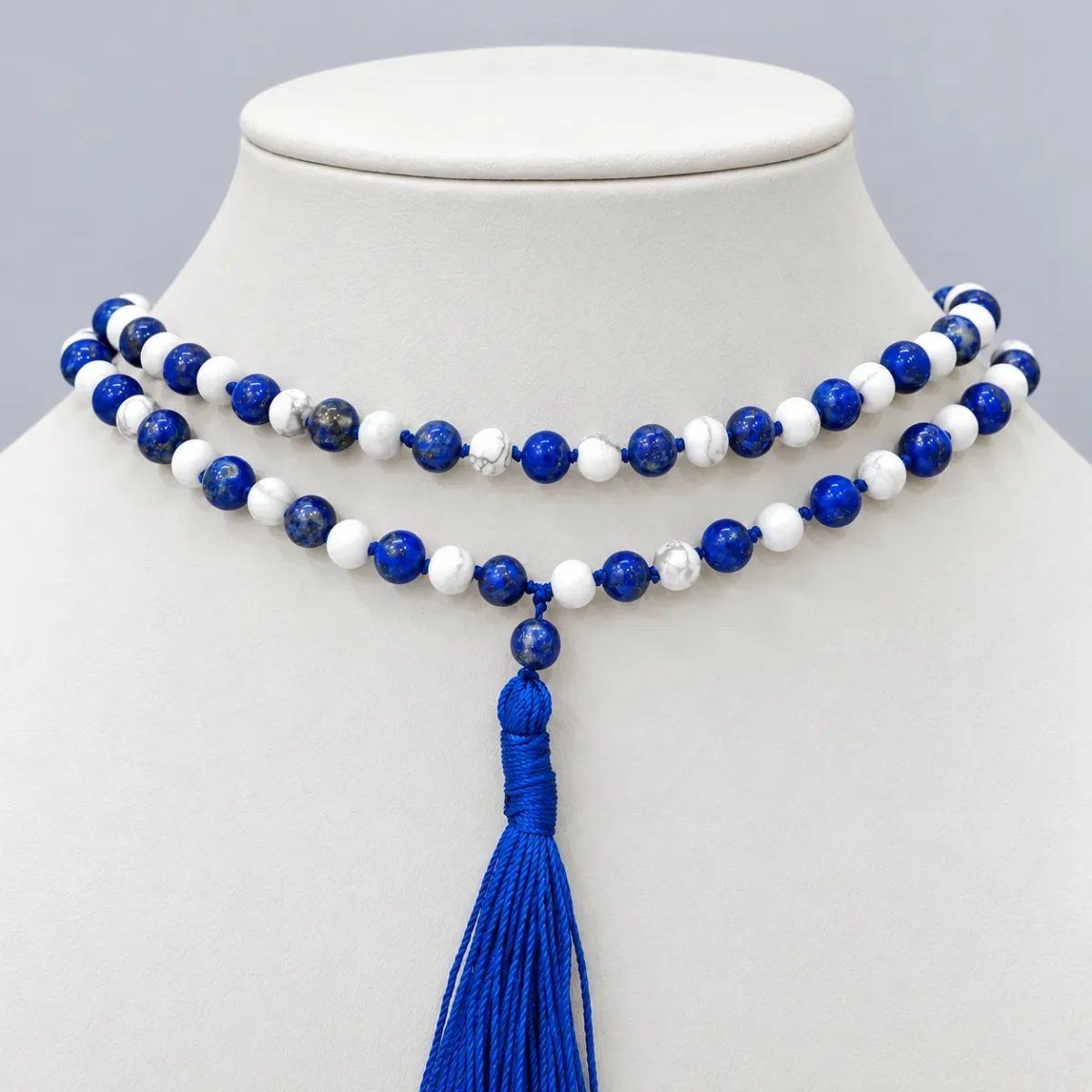 Lapis Lazuli & Howlite Mala with GTI Certificate