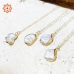 Natural Keshi Pearl Pendant Minimalist Pendant - Image 3