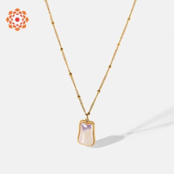 White Natural Keshi Pearl Stone Pendant