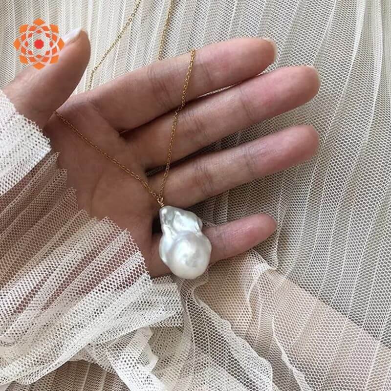 Keshi-Pearl-pendant-5.jpg Japan Keshi Pearl Pendant Silver Pendant - Image 1