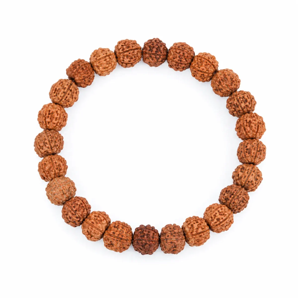 Natural 5 Mukhi Rudraksha Bracelet – Adjustable Panch Mukhi Beaded Bracelet - Image 2