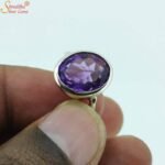 Natural Amethyst Sterling Silver Ring - Image 3